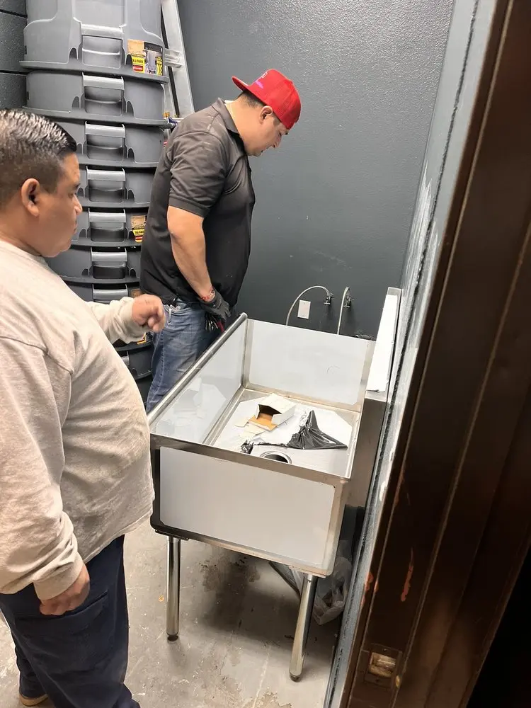 Commercial plumbing and sink installation in Woodard